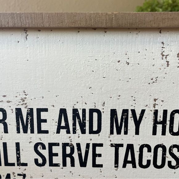 Rustic Brown and White Wall Sign - Picture 5 of 11